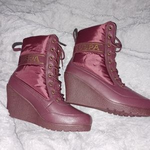 BRAND NEW: US POLO ASSOCIATION Wedged Heel Boots